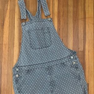 Cotton Polka dot overall shorts
